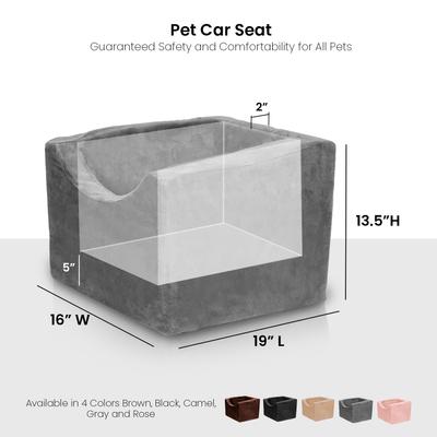 Show full view: Precious Tails Co-Pilot Dog Car Booster Seat, Gray, Small slide 2 of 9