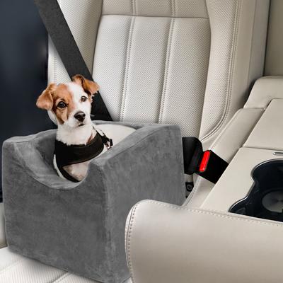 Show full view: Precious Tails Co-Pilot Dog Car Booster Seat, Gray, Small slide 6 of 9