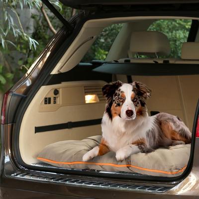 Show full view: Precious Tails Co-Pilot Waterproof Pillow Cat & Dog Bed, Khaki Orange, Small slide 5 of 10