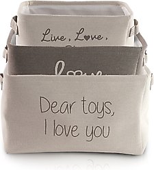 Precious Tails "Dear toys, I love you" Print Set Linen Storage Bin