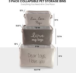 Precious Tails "Dear toys, I love you" Print Set Linen Storage Bin slide 2 of 7