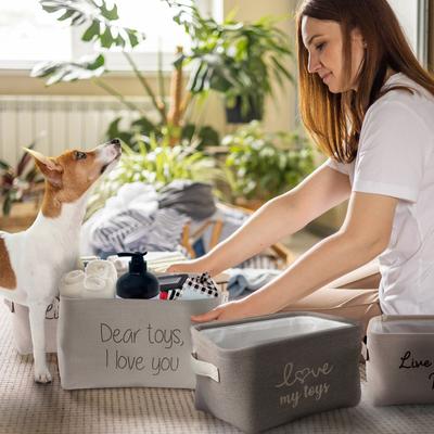 Show full view: Precious Tails "Dear toys, I love you" Print Set Linen Storage Bin slide 5 of 8