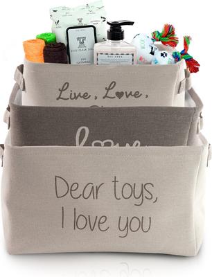 Show full view: Precious Tails "Dear toys, I love you" Print Set Linen Storage Bin slide 7 of 8