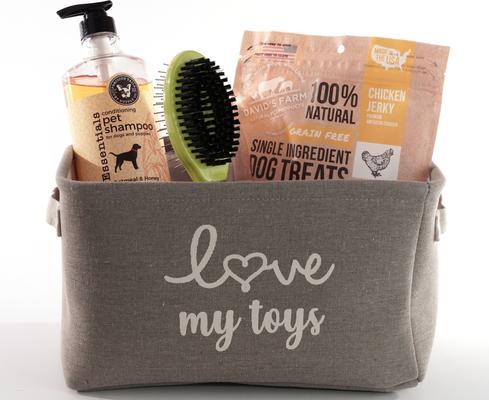 Show full view: Precious Tails "Dear toys, I love you" Print Set Linen Storage Bin slide 8 of 8