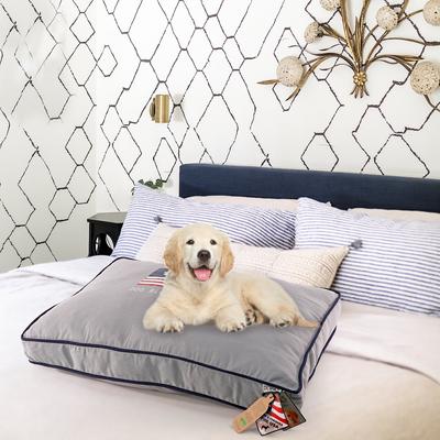 Show full view: Precious Tails "Dog Bless Ameria" Orthopedic Pillow Cat & Dog Bed with Removable Cover, Gray, Small slide 8 of 8