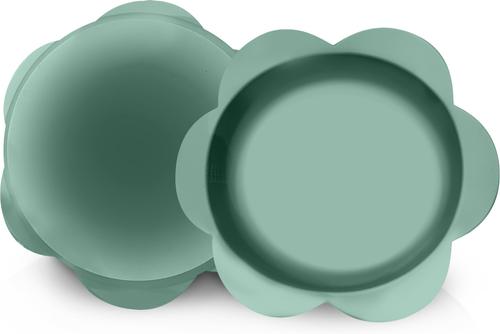 Show full view: Precious Tails Flower Non-Skid Silicone Dog & Cat Bowl, Green, Small slide 3 of 9