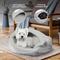Show in main carousel: Precious Tails Herringbone Canvas Fleece Deep Dish Covered Cat & Dog Bed, Gray, Large slide 3 of 8