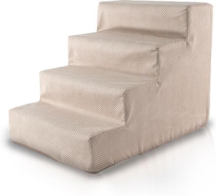 Show full view: Precious Tails Herringbone High Density Foam 4 Steps Pet Dog & Cat Stair, Khaki slide 8 of 9