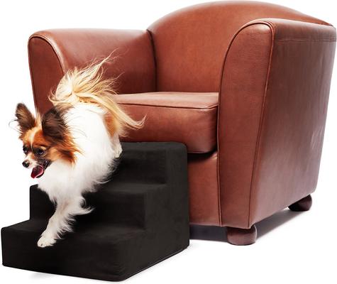 Show full view: Precious Tails High Density Foam 3 Steps Dog & Cat Stairs, Black slide 9 of 10
