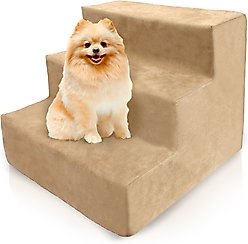 Precious Tails High Density Foam 3 Steps Dog & Cat Stairs, Camel