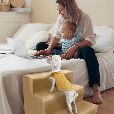 Show full view: Precious Tails High Density Foam 3 Steps Dog & Cat Stairs, Camel slide 7 of 10