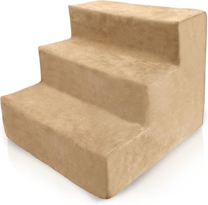 Show full view: Precious Tails High Density Foam 3 Steps Dog & Cat Stairs, Camel slide 8 of 10
