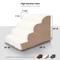 Show in main carousel: Precious Tails High Density Foam Scalloped Sherpa Top 4 Steps Dog & Cat Stair, Camel slide 2 of 10
