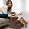 Show in main carousel: Precious Tails High Density Foam Sherpa Top 3 Steps Dog & Cat Stair, Brown slide 6 of 10
