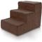 Show in main carousel: Precious Tails High Density Foam Sherpa Top 3 Steps Dog & Cat Stair, Brown slide 8 of 10