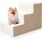 Show in main carousel: Precious Tails High Density Foam Sherpa Top 3 Steps Dog & Cat Stair, Camel slide 1 of 9