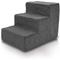 Show in main carousel: Precious Tails High Density Foam Sherpa Top 3 Steps Dog & Cat Stair, Gray slide 7 of 9