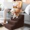 Show in main carousel: Precious Tails High Density Foam Sherpa Top 4 Steps Dog & Cat Stair, Brown slide 7 of 10