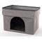 Show in main carousel: Precious Tails Home Base Rectangular 2-Tier Collapsible Cat Cave, Charcoal slide 1 of 11