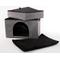 Show in main carousel: Precious Tails Home Base Rectangular 2-Tier Collapsible Cat Cave, Charcoal slide 5 of 11