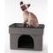 Show in main carousel: Precious Tails Home Base Rectangular 2-Tier Collapsible Cat Cave, Charcoal slide 6 of 11
