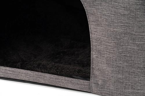 Show full view: Precious Tails Home Base Rectangular 2-Tier Collapsible Cat Cave, Charcoal slide 8 of 11