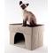 Show in main carousel: Precious Tails Home Base Rectangular 2-Tier Collapsible Cat Cave, Natural slide 1 of 10