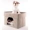 Show in main carousel: Precious Tails Home Base Rectangular 2-Tier Collapsible Cat Cave, Natural slide 8 of 10