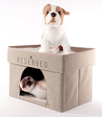 Show full view: Precious Tails Home Base Rectangular 2-Tier Collapsible Cat Cave, Natural slide 8 of 10