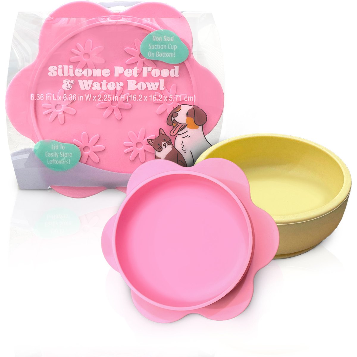 Precious Tails Lilac Non-Skid Silicone Dog & Cat Bowl, Lilac