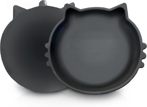 Show full view: Precious Tails Non-Skid Silicone Cat Bowl, Gray, Small slide 2 of 8