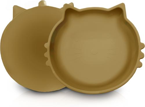 Show full view: Precious Tails Non-Skid Silicone Cat Bowl, Taupe, Small slide 2 of 8