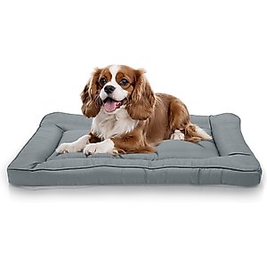 Precious Tails Orthopedic Cat & Dog Bed Crate Mat, Gray, Large