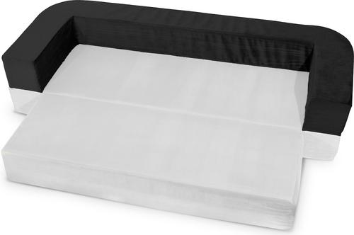 Show full view: Precious Tails Orthopedic Foam Velvet Convertible Sofa Cat & Dog Bed with Removable Cover, Gray, Large slide 4 of 9