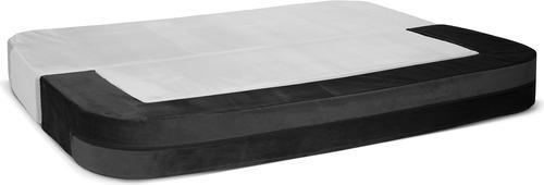 Show full view: Precious Tails Orthopedic Foam Velvet Convertible Sofa Cat & Dog Bed with Removable Cover, Gray, Large slide 5 of 9