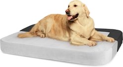 Precious Tails Orthopedic Foam Velvet Convertible Sofa Cat & Dog Bed with Removable Cover, Gray, Medium slide 2 of 9
