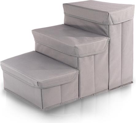 Show full view: Precious Tails Padded 3 Step Pet Storage Foldable Dog & Cat Stairs, Gray slide 8 of 11