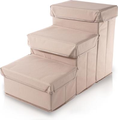 Show full view: Precious Tails Padded 3 Step Pet Storage Foldable Dog & Cat Stairs, Khaki slide 8 of 11