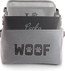 Precious Tails Paw Print Set Linen Storage Bin 