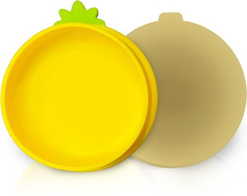 Show full view: Precious Tails Pineapple Non-Skid Silicone Dog & Cat Bowl, Yellow slide 2 of 7