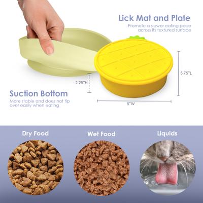 Show full view: Precious Tails Pineapple Non-Skid Silicone Dog & Cat Bowl, Yellow slide 4 of 7