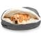Show in main carousel: Precious Tails Plush Corduroy & Sherpa Lined Covered Cat & Dog Bed, Gray, Large slide 1 of 10