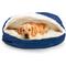 Show in main carousel: Precious Tails Plush Corduroy & Sherpa Lined Covered Cat & Dog Bed, Navy, Medium slide 1 of 10