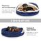 Show in main carousel: Precious Tails Plush Corduroy & Sherpa Lined Covered Cat & Dog Bed, Navy, Medium slide 3 of 10