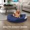 Show in main carousel: Precious Tails Plush Corduroy & Sherpa Lined Covered Cat & Dog Bed, Navy, Medium slide 4 of 10