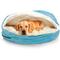 Show in main carousel: Precious Tails Plush Corduroy & Sherpa Lined Covered Cat & Dog Bed, Turquoise, Large slide 1 of 10