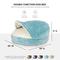 Show in main carousel: Precious Tails Plush Corduroy & Sherpa Lined Covered Cat & Dog Bed, Turquoise, Large slide 2 of 10