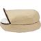 Show in main carousel: Precious Tails Plush Felt Sherpa Covered Cat & Dog Bed with Removable Cover, Tan, Small slide 3 of 8