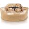 Show in main carousel: Precious Tails Princess Faux Fur Bolster Cat & Dog Bed with Removable Cover, Camel slide 7 of 8