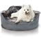 Show in main carousel: Precious Tails Princess Faux Fur Bolster Cat & Dog Bed with Removable Cover, Gray slide 1 of 8